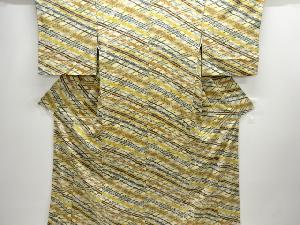 斜め格子模様小紋着物